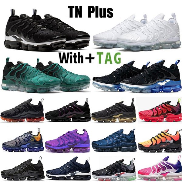 2021 Top Quality Cushion OG TN Plus Mens Women Running Shoes Atlanta Black Royal USA Coquettish Purple Midnight Blue Worldwide White Sneakers Trainers Size 36-45