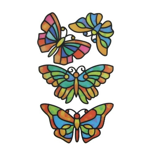 Glas-Design-Stickerbogen, 15 x 9 cm, Schmetterlinge