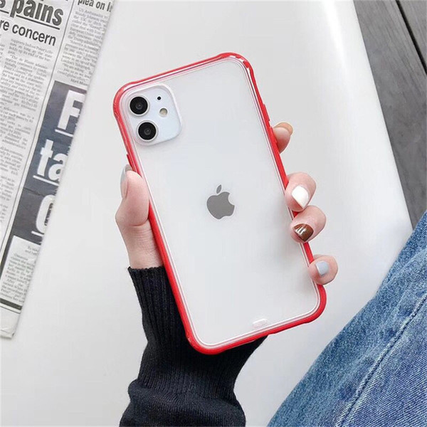 Transparent Soft TPU Hard Clear PC Phone Case Shockproof Cover For iPhone 11 Pro Max X XS XR 8 7 6 Plus