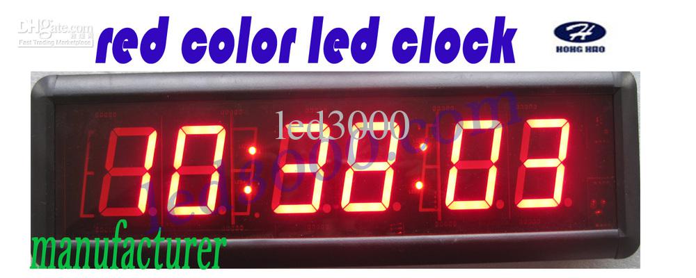 1.8inch red color hours,minutes and seconds countdown led clock free shipping(HIT6-1.8R)