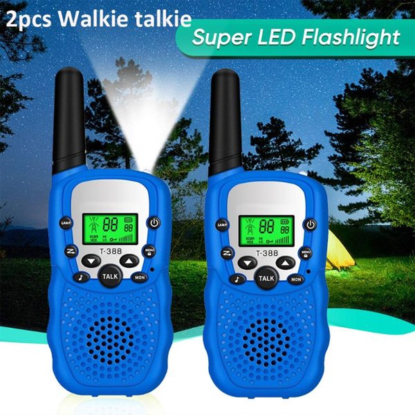 Walkie Talkie 2PCS Kids Celular Toys Handheld Transceiver Highlight Phone Radio Interphone Birthday Gifts Boy Girl