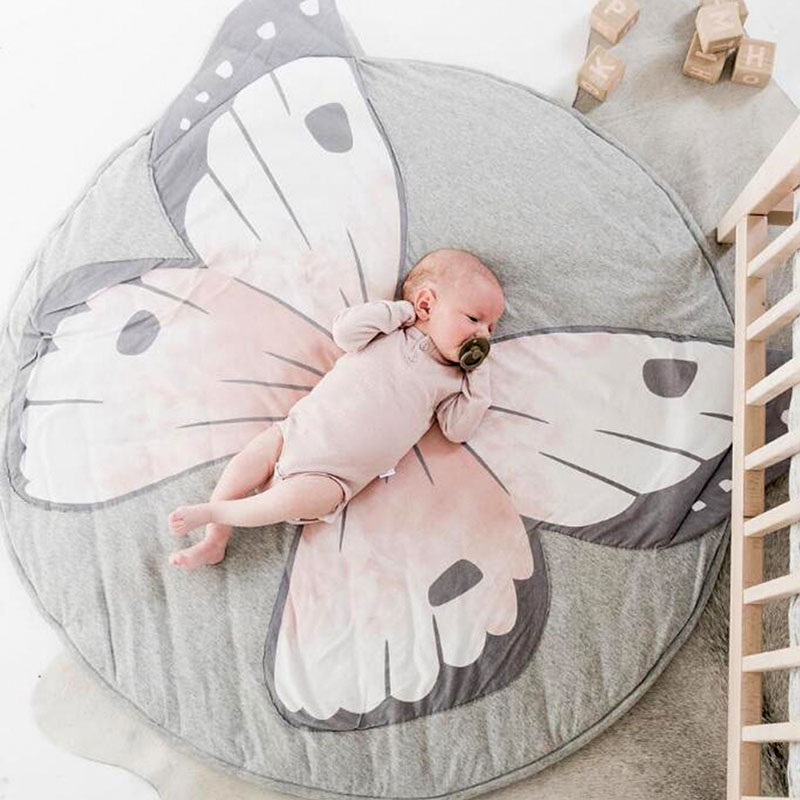 Soft Butterfly Pattern Play Mat for Baby