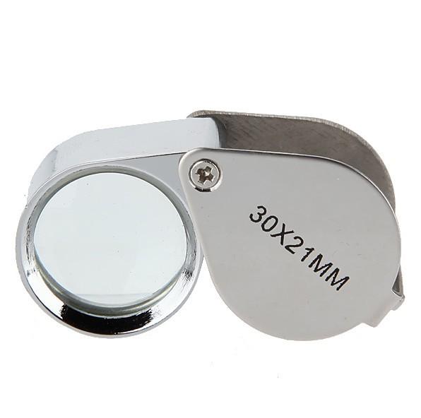 Collapsible 30X Metal Magnifying Loupe Jeweler Glass Lens Jewelery Magnifier