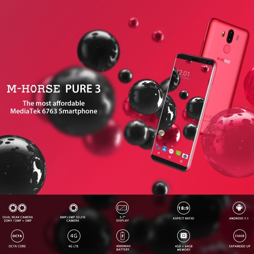 M-HORSE Pure 3 4G Smartphone 4GB RAM 64GB ROM