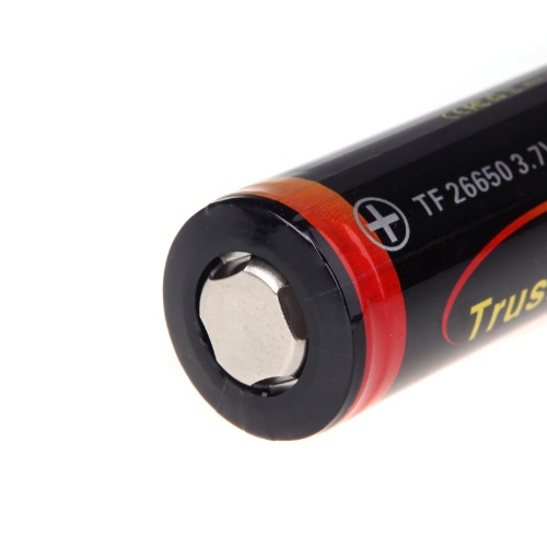 Trustfire 2pcs 26650 3.7v 5000mAh Batería de iones de litio recargable con tarjeta PCB protegida