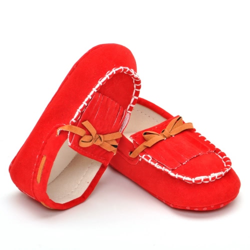 New Baby Unisex Tassel Bow No Tie Tods Soft Chaussures plates confortables pour le printemps et l'automne
