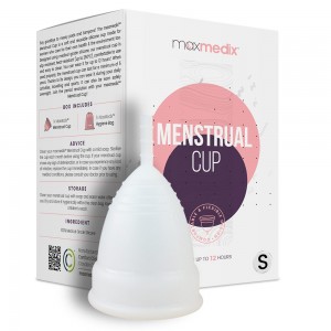 maxmedix Copa Menstrual - Libre De BPA - Copa Menstrual Reusable - 12 Horas Sin Escapes - 100% Silicona De Grado Medico
