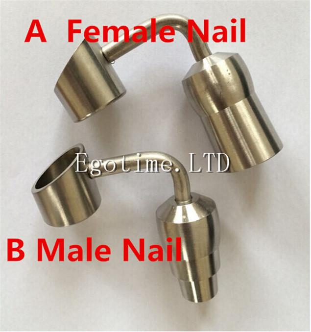 Honey bucket Nail 14&18mm Titanium nail with 90 degree dabber male female joint VS Ceramic Quartz Nail glass bong