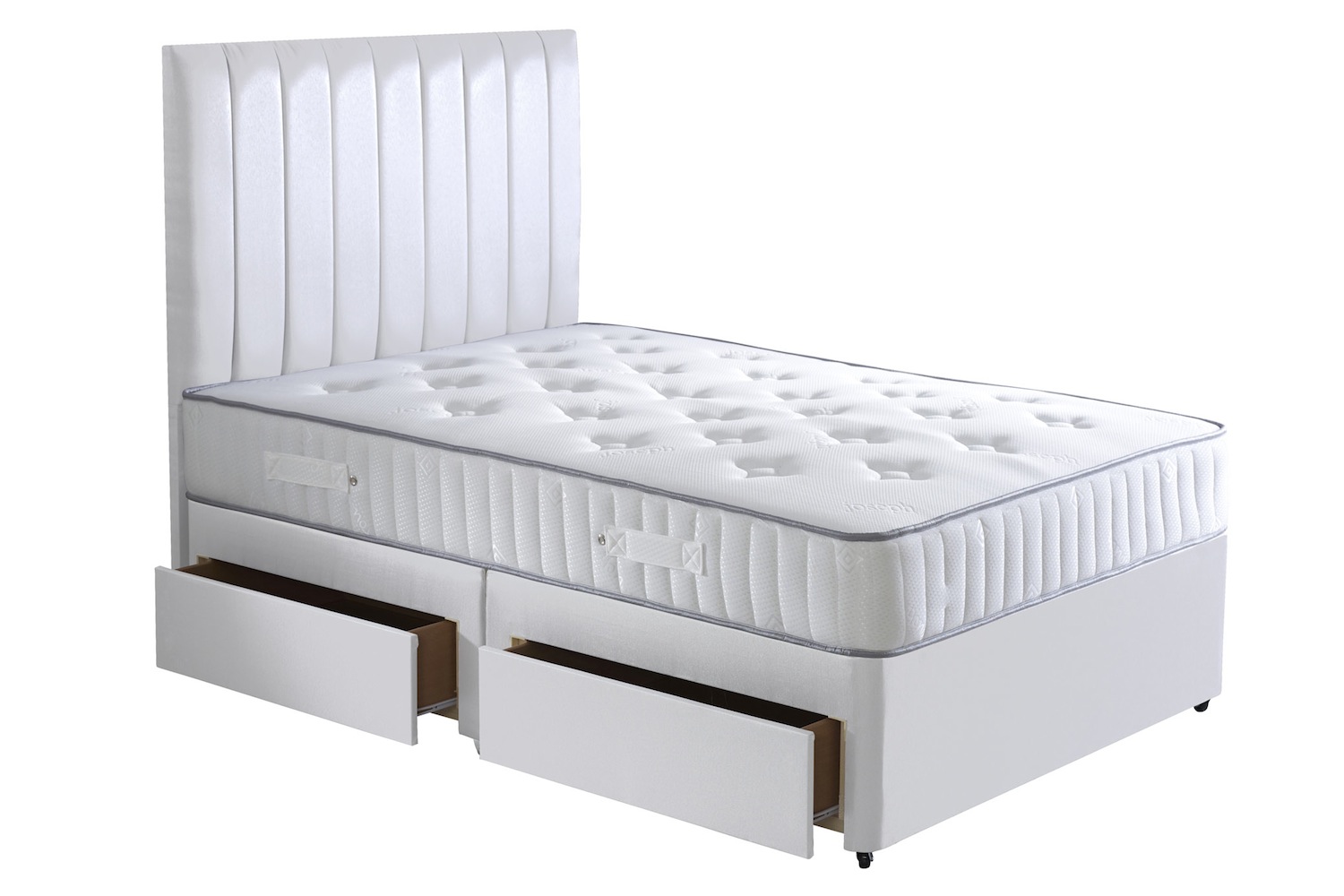 Diamond Pocket Spring Series 2000 Deluxe Divan Bed-Double-2+2 Drawers