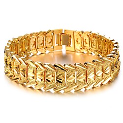 Men's Chain Bracelet Tennis Bracelet Bracelet 3D Fashion Fashion 18K Gold Plated Bracelet Jewelry Gold For Christmas Halloween Party Evening Gift Festival Lightinthebox