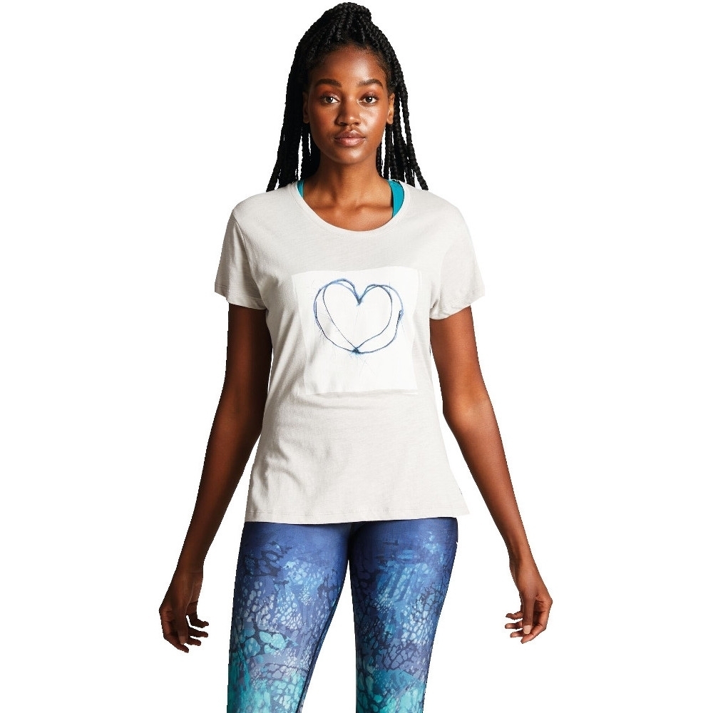 Dare 2B Womens Emote Cotton Split Hem Graphic T Shirt 12 - Bust 36' (91cm)