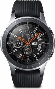 Samsung Galaxy Watch - 46 mm - silber - intelligente Uhr mit Band - Silikon - Anzeige 3,3 cm (1.3
