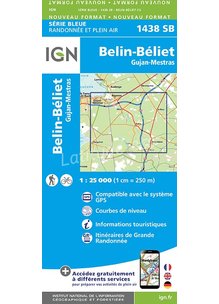 Carte 1438SB BELIN-BELIET GUJAN-MESTRAS