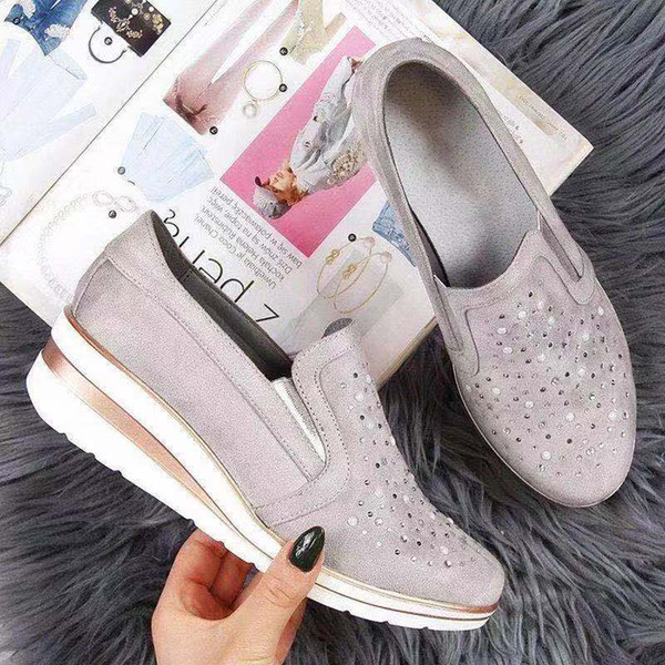 New Designer women shoes fashion luxury platform shoes Leather high heels sports Sneakers glitter pump Pink Grey party Casual Shoes