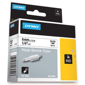 Dymo 18051 6mm White Heat Shrink Tube - S0718260