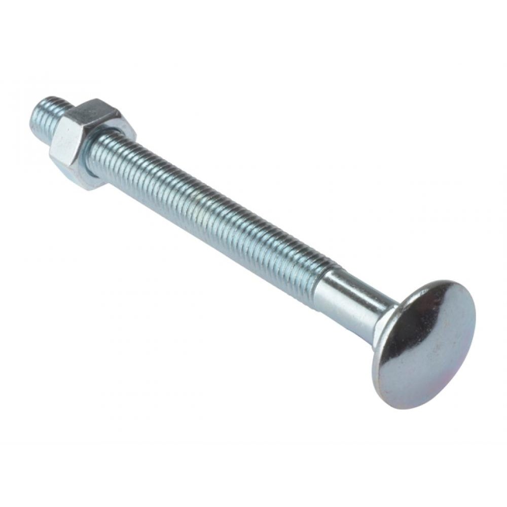 ForgeFix FORCB10300M Carriage Bolt  Nut ZP M10 x 300  - Bag of 10