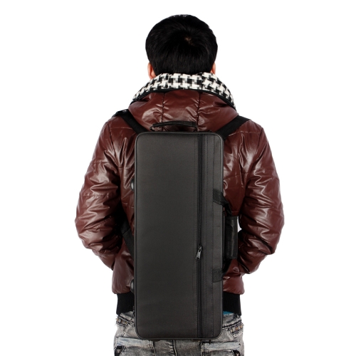 600D paño de Oxford impermeable Gig bolsa caja mochila para trompeta con correa de hombro ajustable de doble bolsillo espuma algodón acolchada