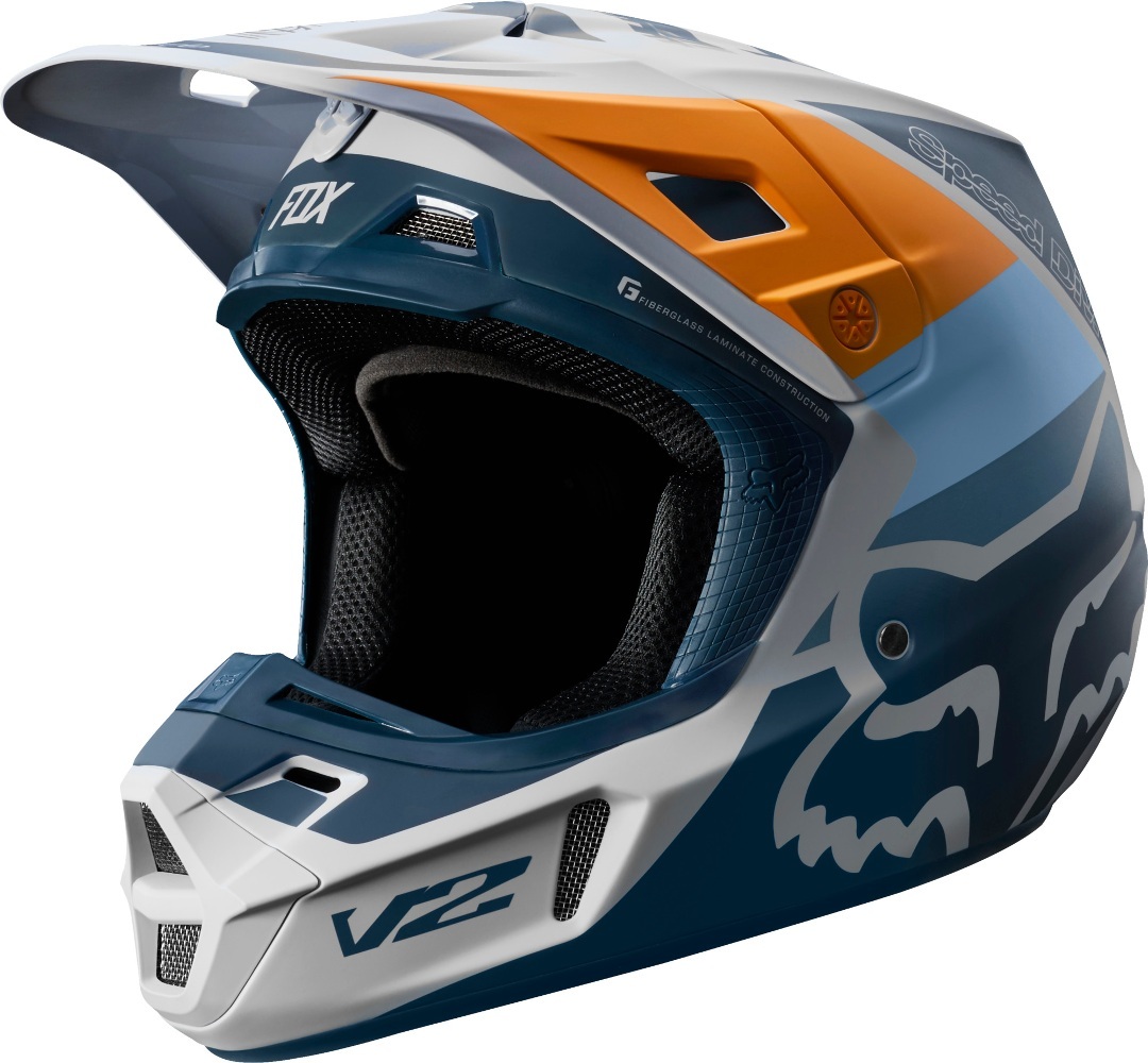 FOX V2 Murc Motocross Helmet, grey, Size XL, grey, Size XL