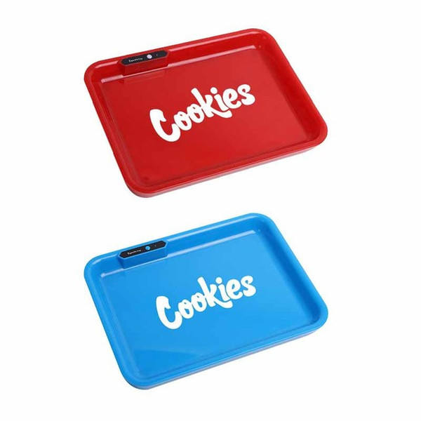 Rechargeable Cookies Rolling Tray Glow Cigarette Tray 550mah Built-in Battery LED Light Glowtray Quick Charge Runtz With Gift Packaging