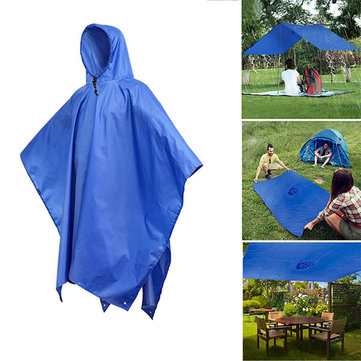 KCASA KC-RC042 3 in 1 Travel Waterproof Poncho Outdoor Raincoat Shelter Camping Mat Backpack Cover