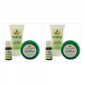 Manuka Naturals Kombination aus Ringelflechten - Manuka Seife, Ol und Creme - 2er Pack