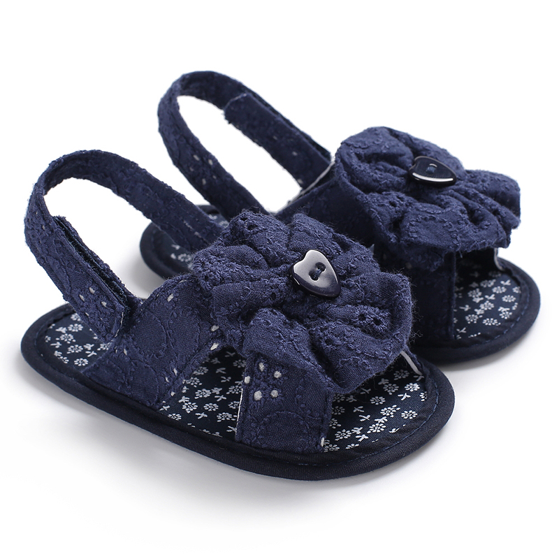 Baby / Toddler Girl Pretty Floral Decor Solid Sandals