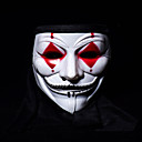 Masque Masque d'halloween Inspiré par V pour Vendetta Clown Film d'horeur Noir Rouge Halloween Halloween Mascarade Adulte Homme