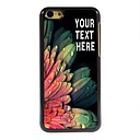 Personalized Case Elegant Flower Design Metal Case for iPhone 5C