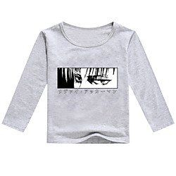 Kids Unisex T shirt Attack on Titan Long Sleeve Hot Stamping Cartoon Anime Blue Purple Yellow Children Tops Fall Spring Basic Daily Standard Fit 4-13 Years Lightinthebox