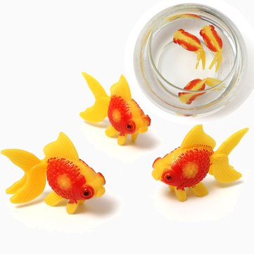 Novelty 3 pcs/lot Swimming Gold Fish Toy NEVER DAMAGE for Tank Aquarium Ornament Home Decor