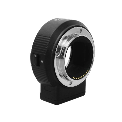 Commlite ENF-E1 Anillo de adaptador de montaje de lente eléctrico AF Foco automático VR Exposición de apertura ajustable para Nikon F-Lente de montaje para cámara de montaje en estrella de Sony