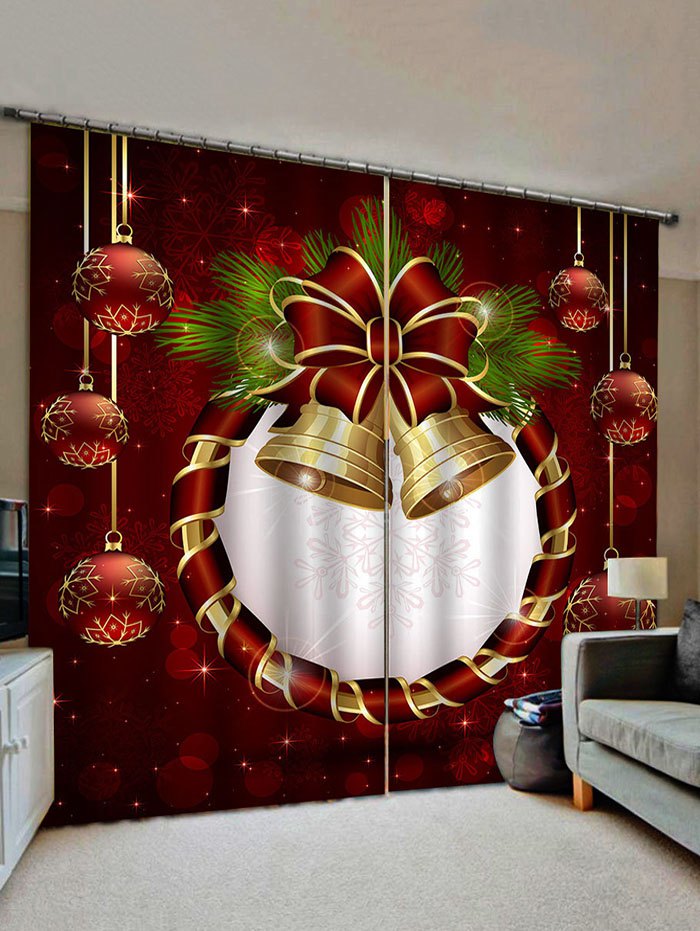 Christmas Bell Window Curtains