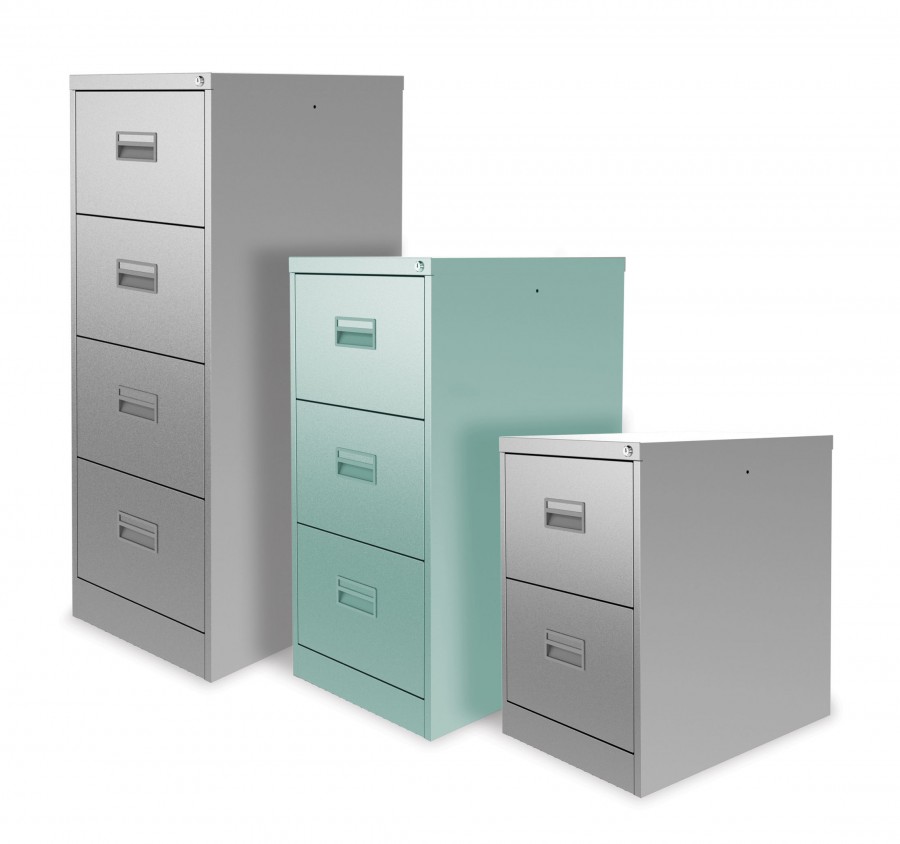 A4 Lockable Filing Cabinet- 3 Drawers- Peppermint Green