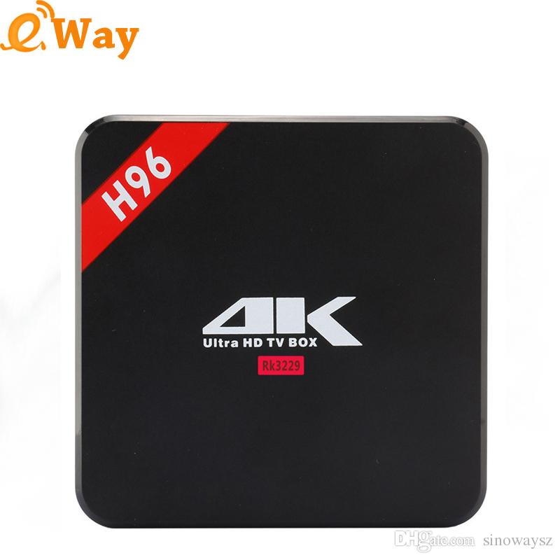 H96 RK3229 Android Tv Box Quad Core 1G 8G 4K Smart TV 10/100M LAN USB 2.0 Media Player