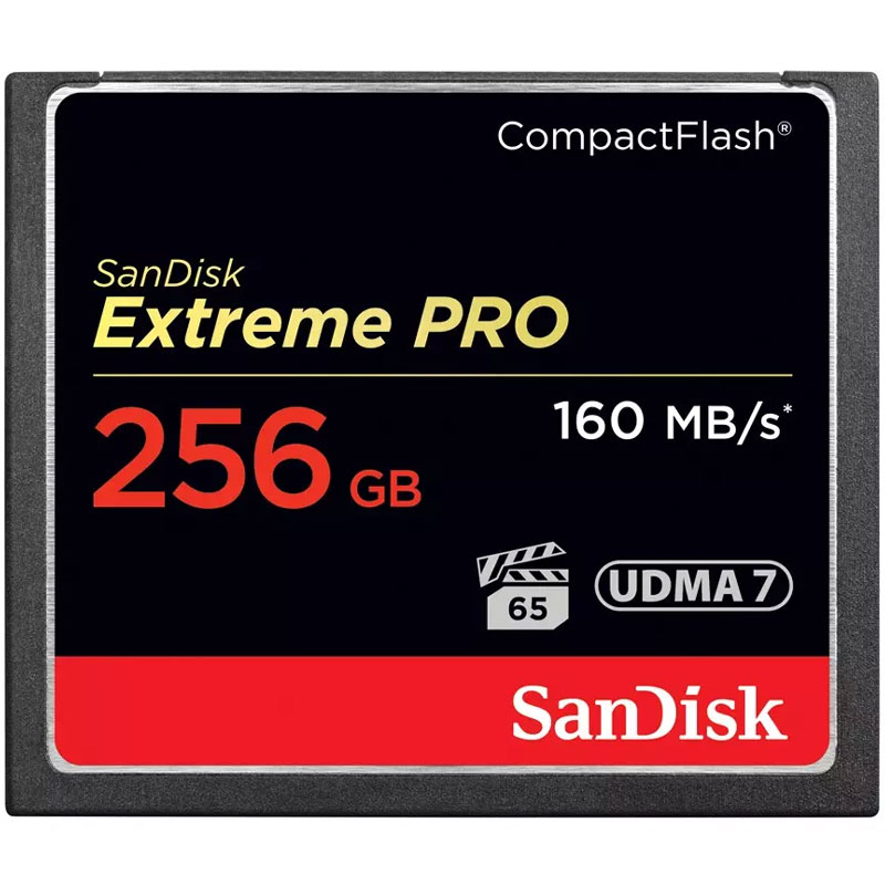 SanDisk 256GB 1067X Extreme PRO Compact Flash Card - 160MB/s