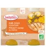 Petits Pots Maïs doux Poulet fermier du Poitou dès 8 mois Babybio