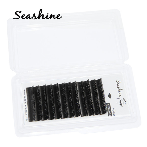 Seashine 8-15mm Cashmere Flat Lashes Eyelash Extensions Ellipse Lash Materials thick eyelashes Individual Eyelashes Free Shipping