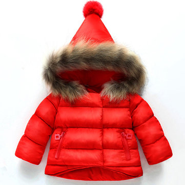 Baby Solid Color Pockets Down Coats