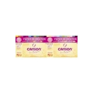 CANSON farbiges Bastelpapier in Sammelmappe, DIN A4, 150g-qm sortiert in leuchtenden Farben: sonnengelb, orange (2756)