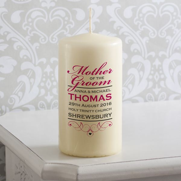 Personalised Mother Of The Groom Candle