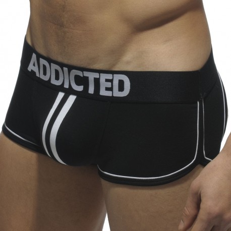 Addicted Double Piping Bottomless Boxer - Black S