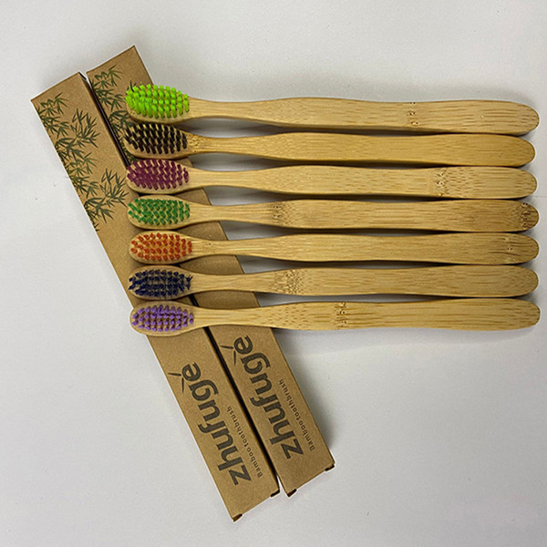Factory Price Cheap Natural Biodegradable Bamboo Toothbrushes, BPA-Free Eco-Friendly Soft Bristles Charcoal Toothbrushes MOQ50pcs
