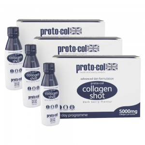 Collagen Shot - Liquid Beauty Supplement With 5000mg VERISOL® - 10 x 50ml Dark Berry Flavour - 3 Pac
