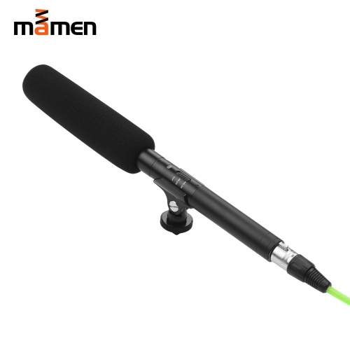 MAMEN KM-M280 Microphone professionnel d'interview vidéo Microphone à condensateur super-directionnel à double alimentation