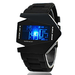 Men's Sport Watch Wrist Watch Digital Watch Digital Alarm Digital White Black Yellow / Silicone / One Year / Calendar / date / day / Chronograph / LED