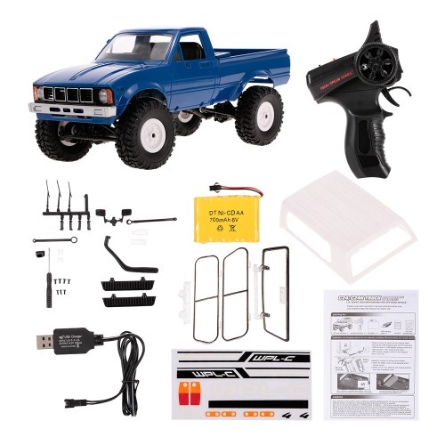 WPL C-24 2.4G 4WD 1:16 Off Road Rock Crawler with Front LED RC Car RTR