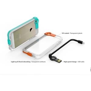 UreParts - Hard Cover/Case/Schutzhülle + USB Ladekabel - Apple iPhone 6 - Weiß (160167)