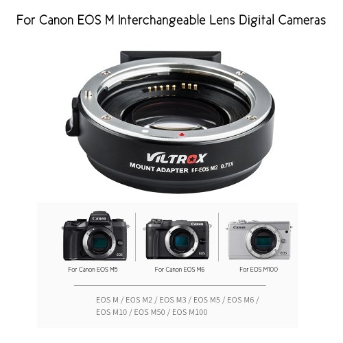 Adaptador de montaje de lentes de enfoque automático Viltrox EF-EOS M2
