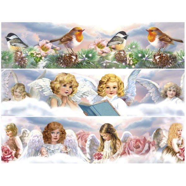 Zauberfolien "Himmlische Engel", Schrumpffolien für Ø8cm, 7 cm hoch, 6 Stück