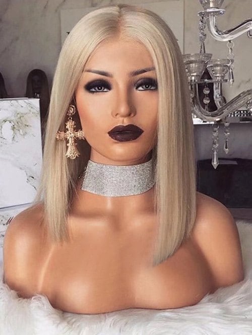 Medium Party Center Parting Straight Synthetic Wig